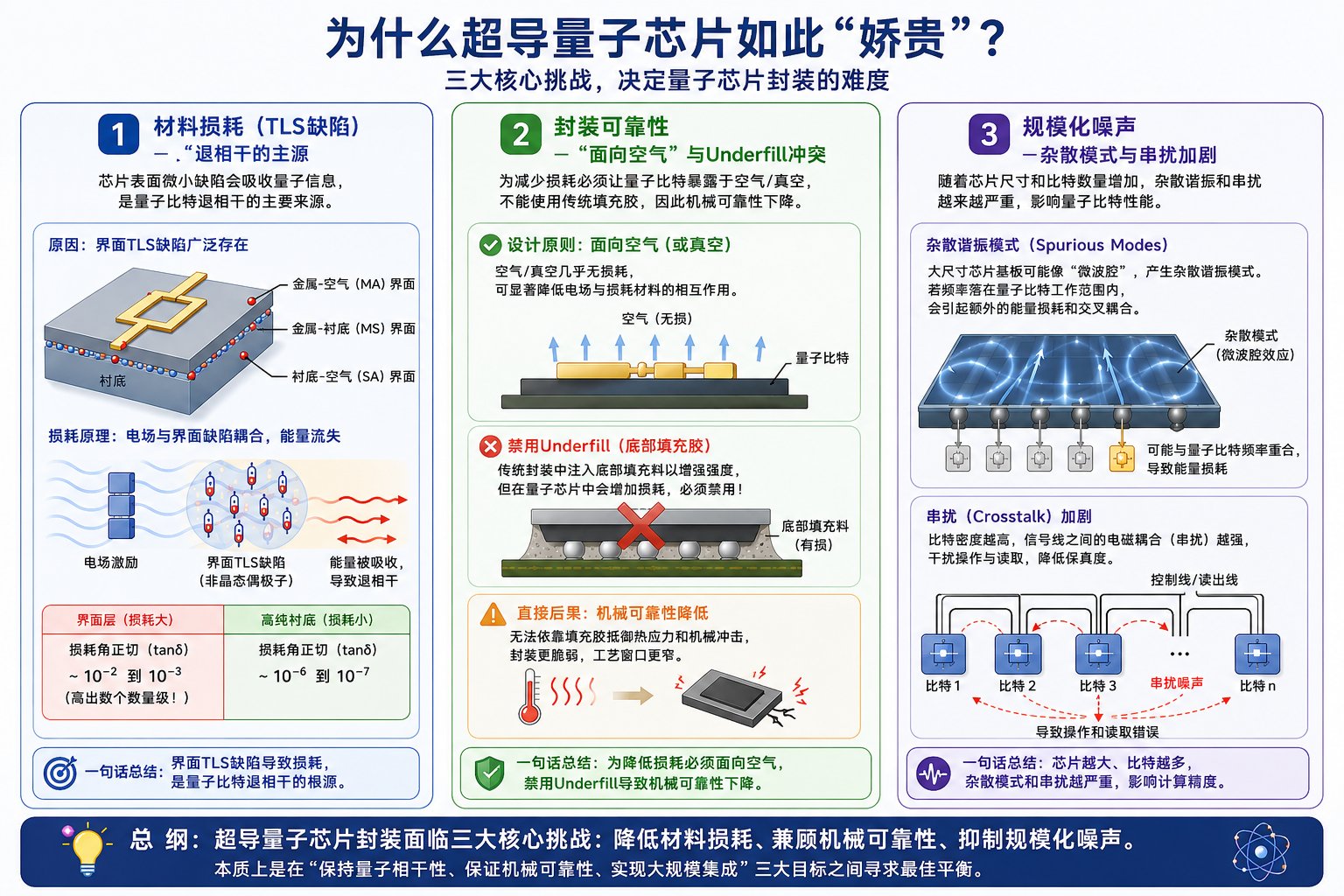 铟（In）因超导性、延展性好、键合温度低，成为超导量子芯片主流互联材料