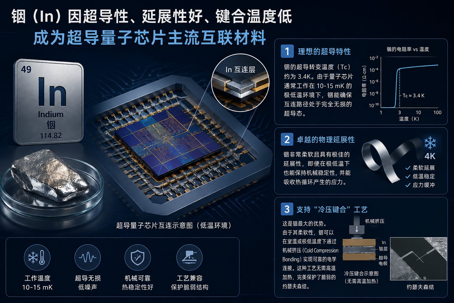 超导量子芯片封装面临材料损耗、封装可靠性、规模化噪声三大核心挑战